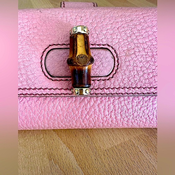 Gucci Pink Bamboo wallet - Picture 2 of 10